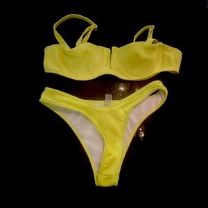 Bright ZAful underwire bikini top and bottoms